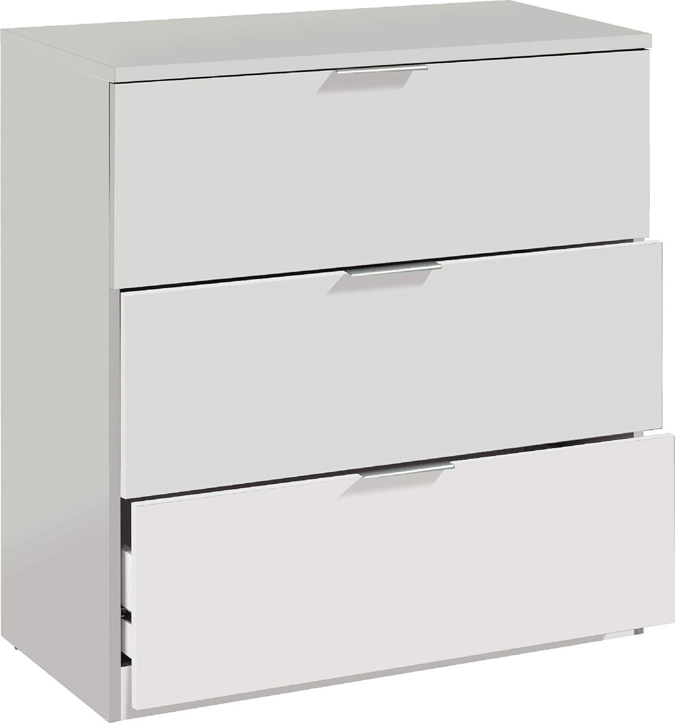 fores habitat lc7823o cassettiera 3 cassetti in legno con 77x38x80h cm colore bianco - lc7823o linea urban