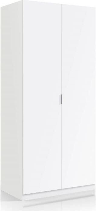 fores habitat lcx022o armadio 2 ante in legno 81x52x180h cm colore bianco - lcx022o linea urban