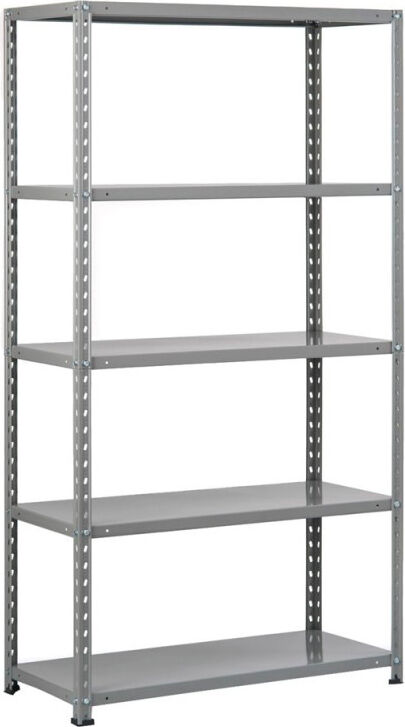 garden friend c1689005 scaffale metallo scaffalatura 5 ripiani cm 100x30x187 h colore grigio - c1689005