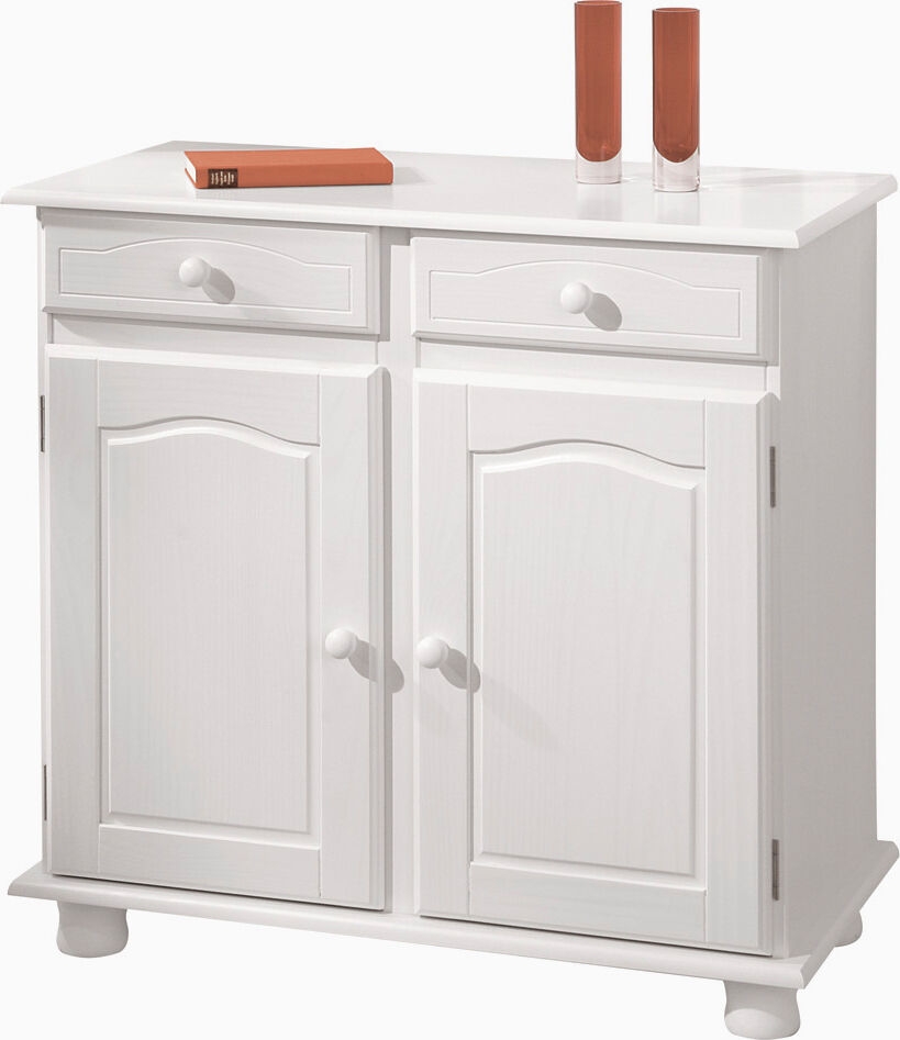 inter link 20900802 mobile buffet 2 ante / 2 cassetti in legno 88x43x87h cm colore bianco - 20900802 linea living