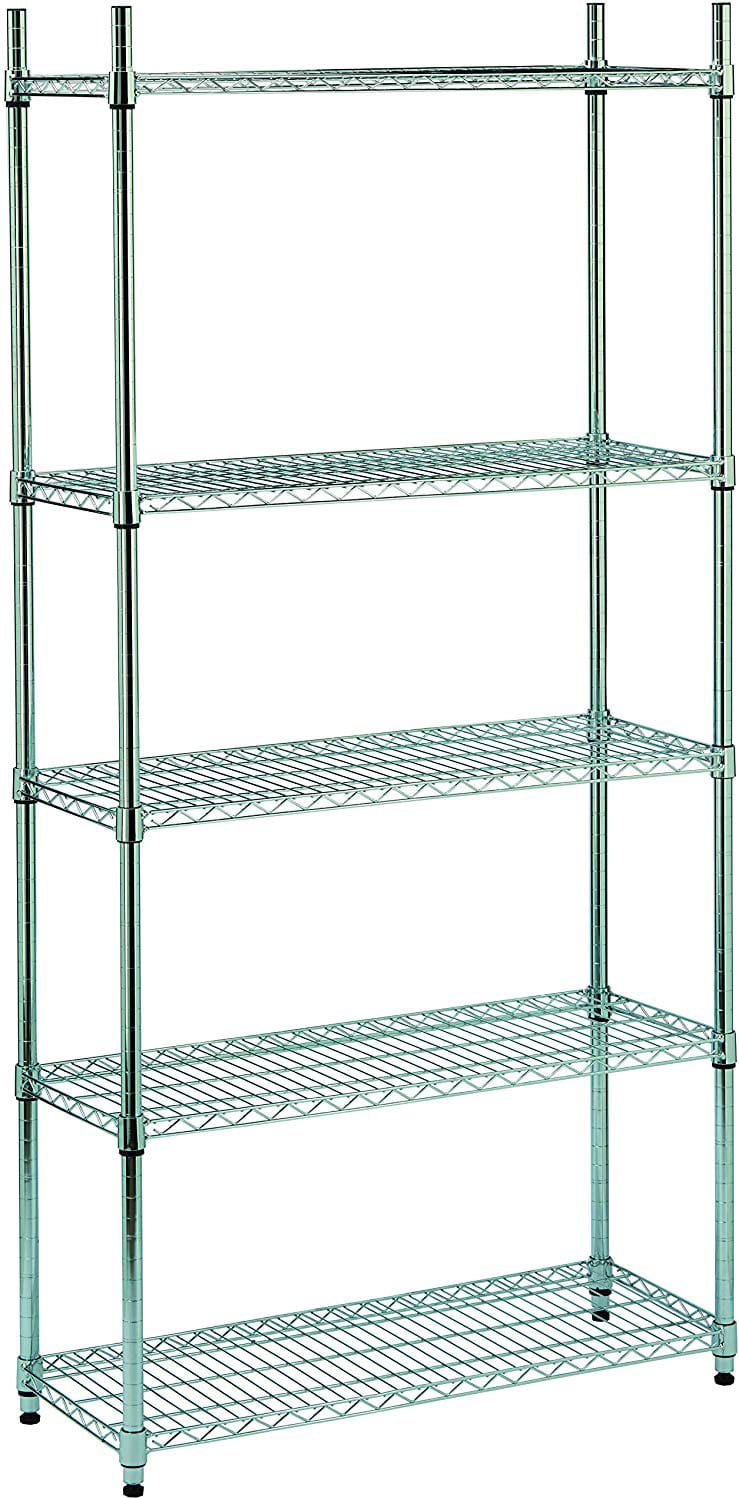 king home s1775003 scaffale in metallo scaffalatura 5 ripiani 90 x 35 x 180 h cm multiuso - s1775003