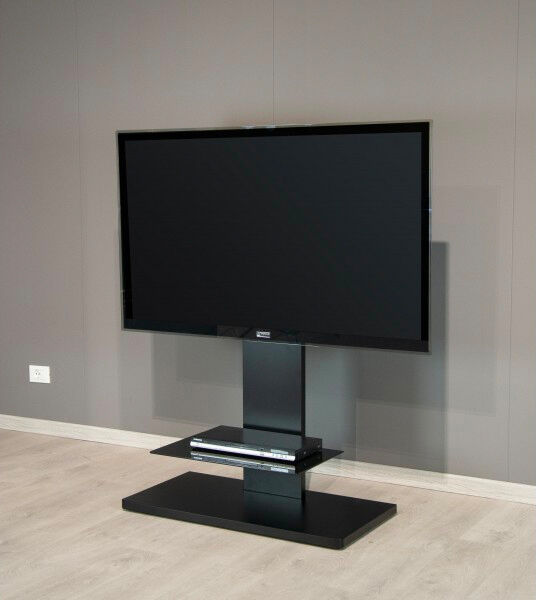 munari kt 090 neo colonna porta tv con ruote con supporto max vesa 600x400 laccato nero 90x115x45 cm - kt 090 neo