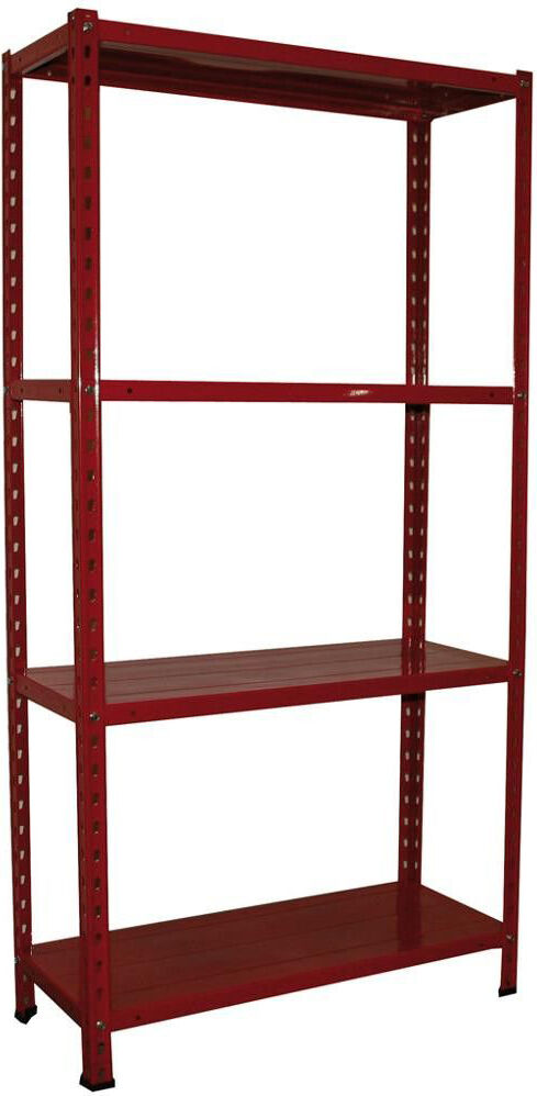 bizzotto 83 scaffale in metallo 4 ripiani dimensioni 70x30x150 cm colore rosso - minkitrd