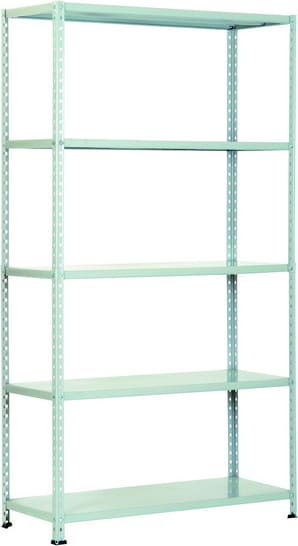 prometal 80x40 unishelf scaffale metallo scaffalatura 5 ripiani cm. 80x40x196.5h aste interne colore grigio - 80x40 unishelf