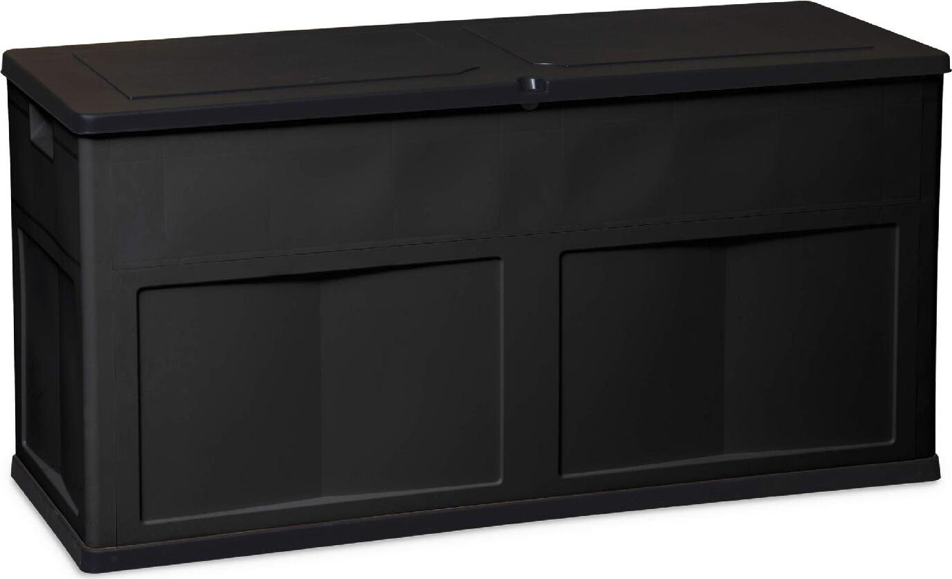 toomax 160 baule da esterno contenitore in resina 119x46x60h cm colore nero