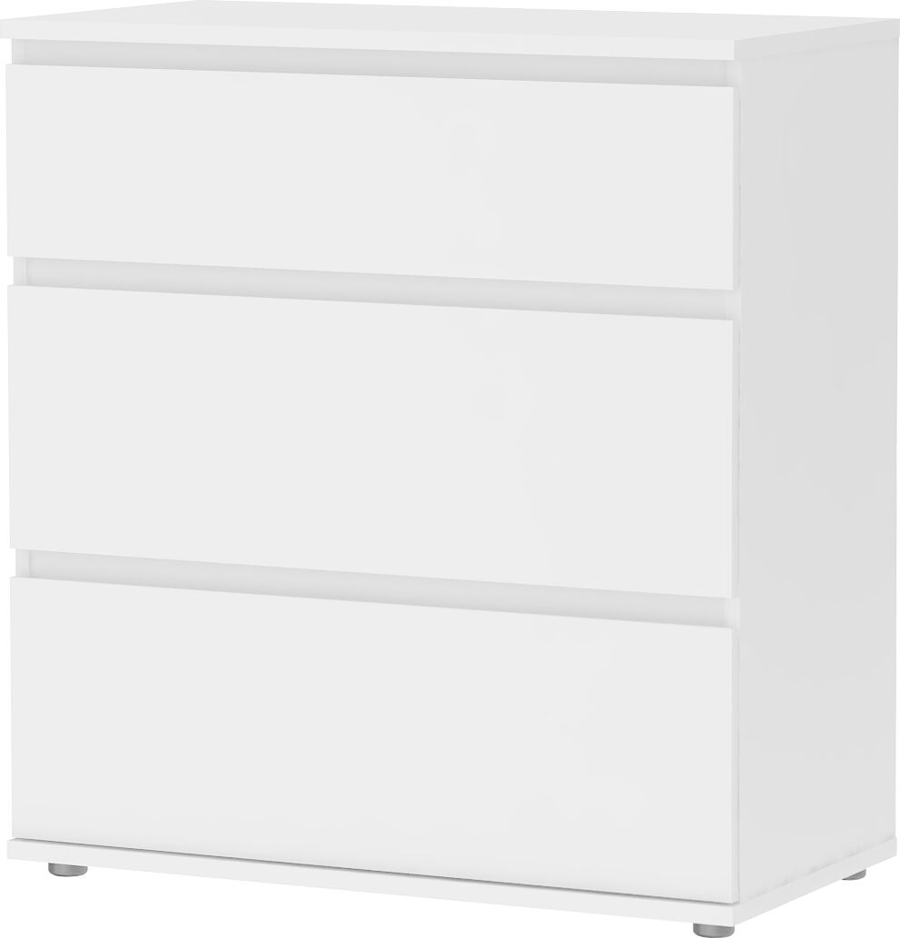 tvilum aps 71094/49 cassettiera 3 cassetti in legno 77x40x84h cm colore bianco - 71094/49 linea nova