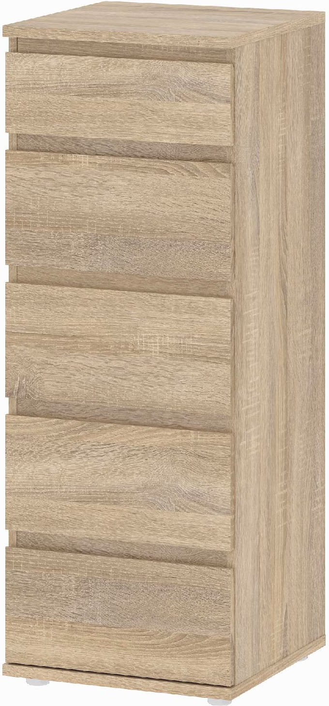 tvilum aps 71096/akak cassettiera 5 cassetti 40x40x107h cm colore rovere - 71096/ak ak linea nova