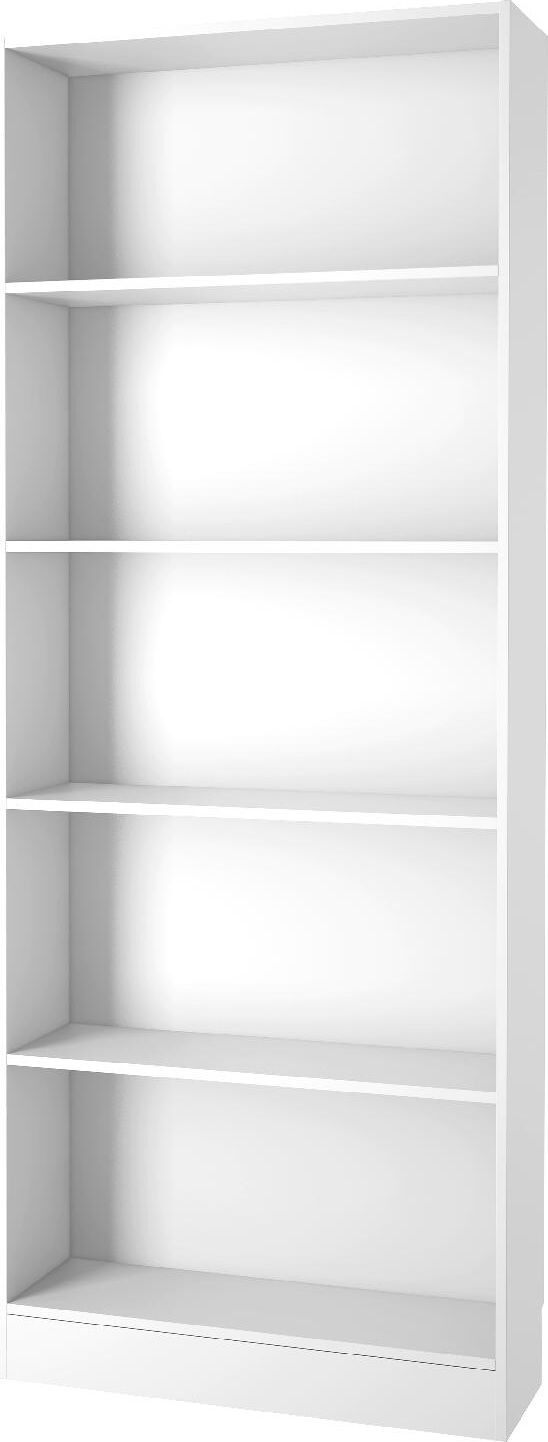 tvilum aps 71777-49 libreria verticale 4 ripiani 80x26x203h cm colore bianco - 71777-49