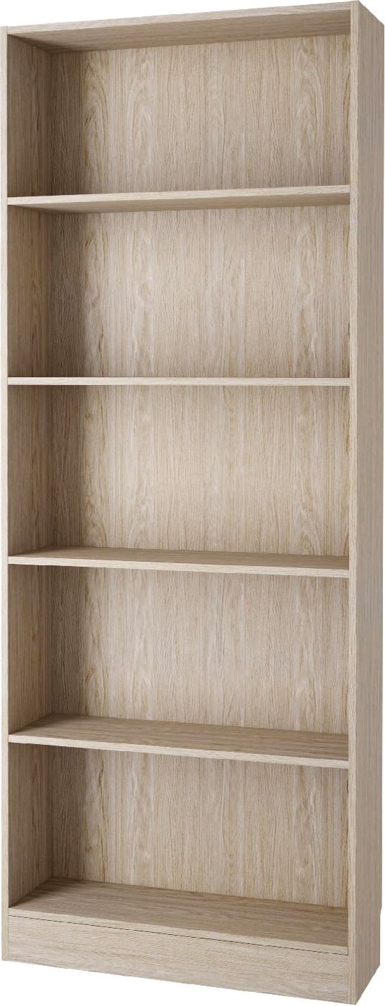 tvilum aps 71777/ak libreria verticale in legno 4 ripiani 79x27x203h cm colore quercia - working