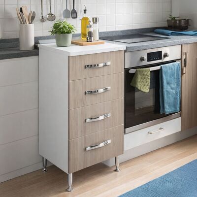 azur line Lgca40kit Mobile Cucina Mobiletto Con 4 Cassetti 40x50x85 Cm Colore Olmo azur line Lgca40kit Mobile Cucina Mobiletto Con 4 Cassetti 40x50x85 Cm Colore Olmo