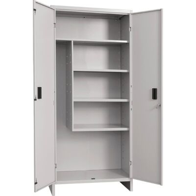 Armadio in Acciaio Grigio FERRAMENTA1.COM - Ripiani Regolabili Armadio in Acciaio Grigio FERRAMENTA1.COM - Ripiani Regolabili