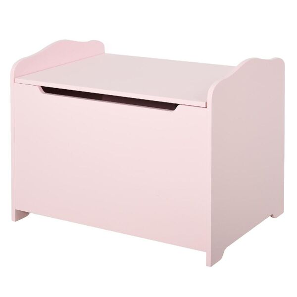 dechome 013pk311 cassapanca contenitore portagiochi in legno 60x40x48 cm colore rosa - 013pk311