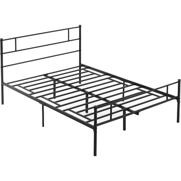 dechome 412v01831 struttura letto una piazza e mezza in acciaio 140x200cm con doghe testiera e pediera - 412v01831