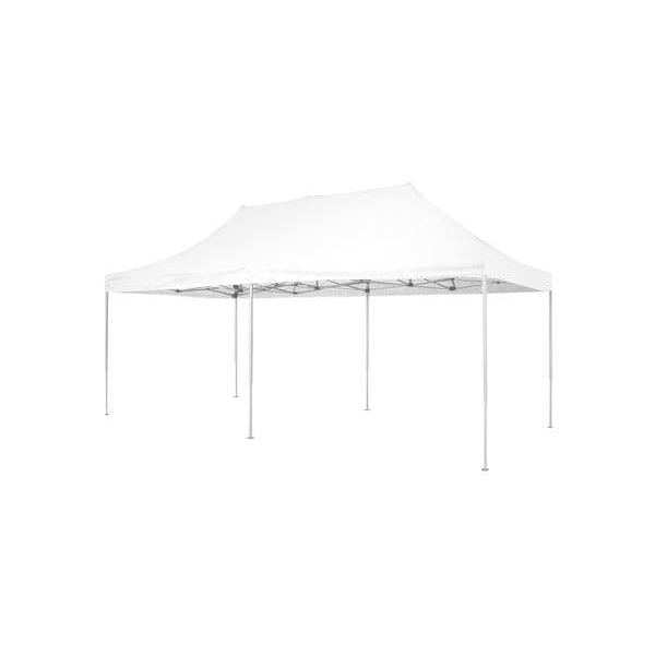 amicasa f005 gazebo giardino pieghevole 6x3 mt richiudibile in ferro gambe telescopiche altezza massima 320 cm colore bianco - f005