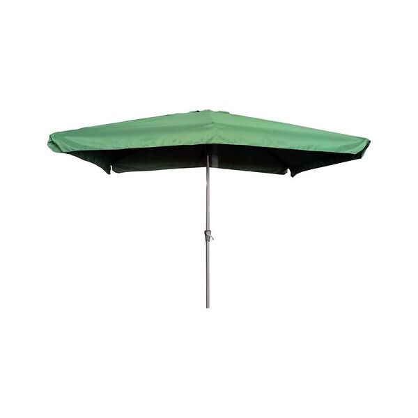amicasa rimini grigio/verde ombrellone da giardino rettangolare 2x3 mt telo in poliestere colore verde - rimini grigio/verde