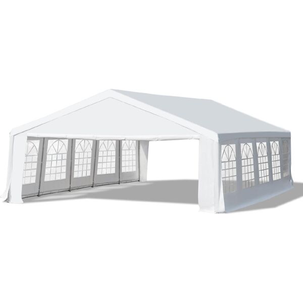 dechome 047w gazebo giardino 10x6 mt in acciaio e poliestere con pareti rimovibili e finestre