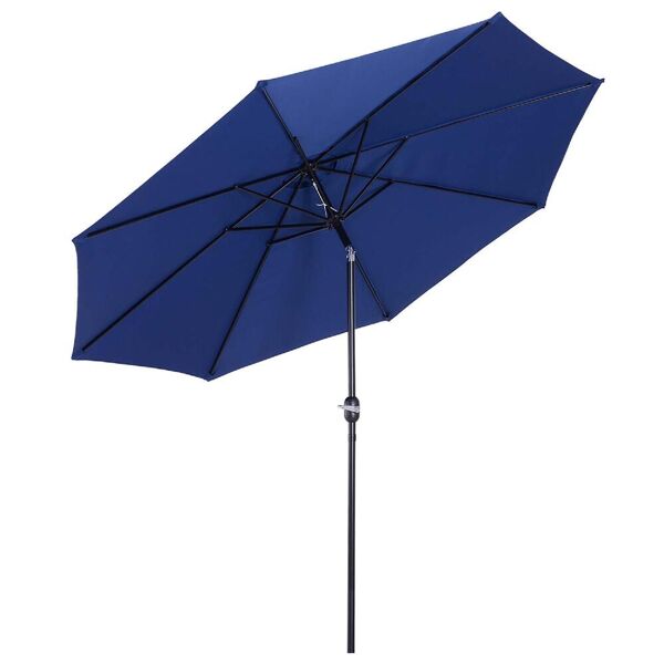 vivagarden 070bu840 ombrellone da giardino 3x3 mt in metallo telo in poliestere inclinabile colore blu - 070bu840