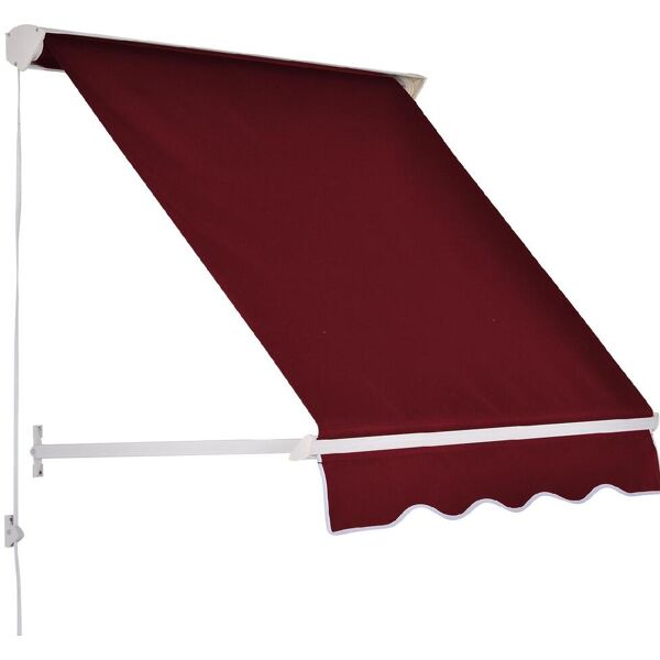 dechome 1521 tenda da sole da esterno a bracci avvolgibile 180×70 cm colore rosso - 1521