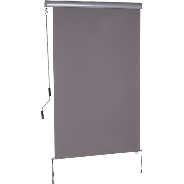 dechome 235gy830 tenda da sole da esterno a caduta avvolgibile 120x200 cm per balcone o finestra colore grigio - 235gy830