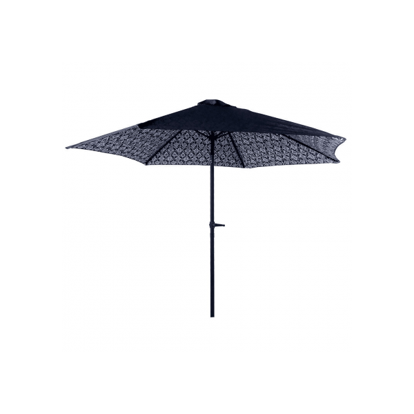dechome arabesque270 ombrellone da giardino in acciaio con doppio tetto orientabile colore blu navy
