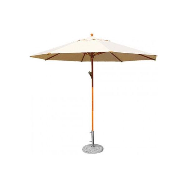 dechome exclusive35 ombrellone da giardino 3,5x3,5 mt in legno telo in poliestere impermeabile