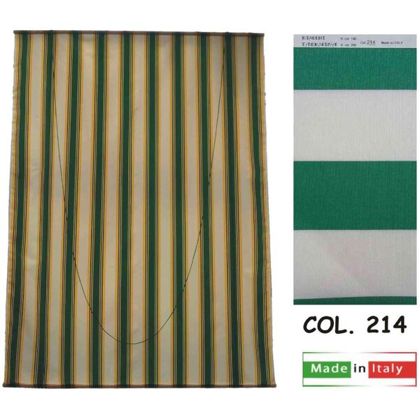 di sarno 44 tenda da sole da esterno a caduta cm 200x300 colore a righe bianco/verde - 44