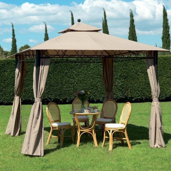 giardini del re set 4 teli gazebo eden bianco teli per gazebo 3x3 mt set 4 teli laterali colore bianco - eden