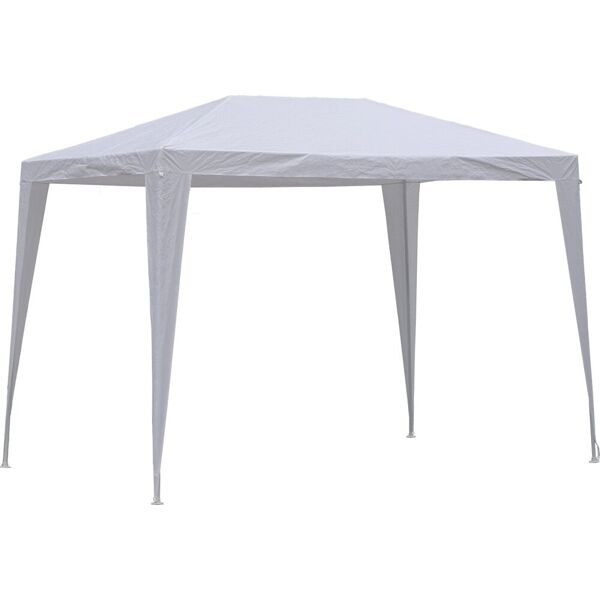 giardini del re yf-3303b fiera gazebo giardino 3x2 mt in acciaio con copertura top in poliestere 100 g/mq colore bianco - yf-3303b fiera