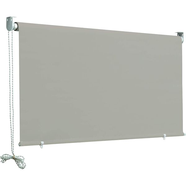 garden friend t1372028/h tenda da sole da esterno a caduta avvolgibile 250x200 cm colore cenere tinta unita - t1372028/h