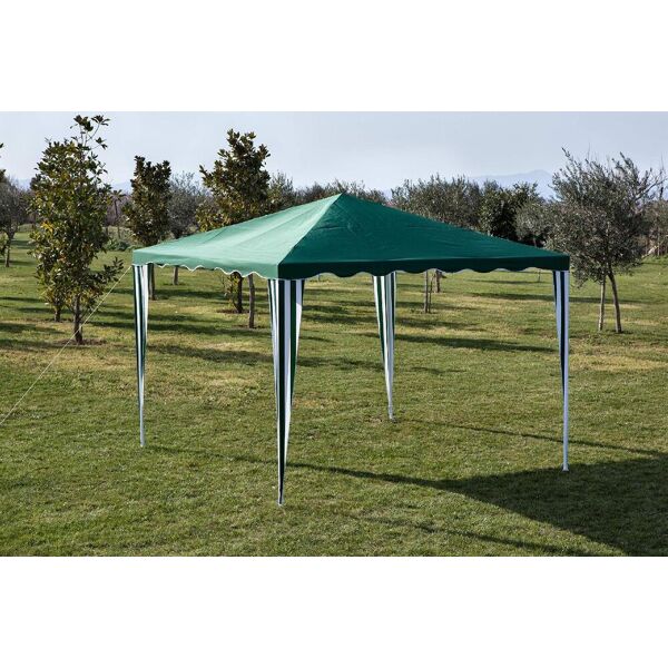 giardini del re gazebo poliestere 2x2 verde gazebo giardino 2x2 mt in acciaio con copertura top in poliestere 160 g/mq colore verde