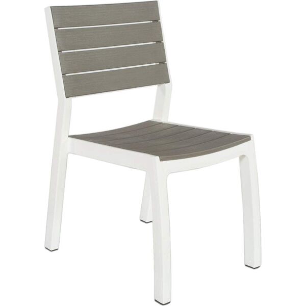 keter 17201232 sedia da giardino in resina 47x60x86h cm colore bianco tortora - 17201232 harmony