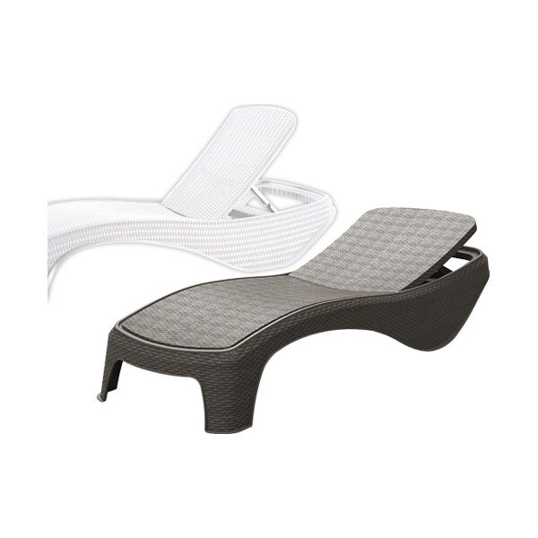 keter 217341 lettino da giardino lettino prendisole lettino relax rattan atlantic antracite - 217341