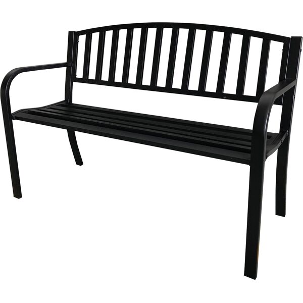 lif xg223-s panchina da giardino in polipropilene 119x50x75h cm colore nero - lasin