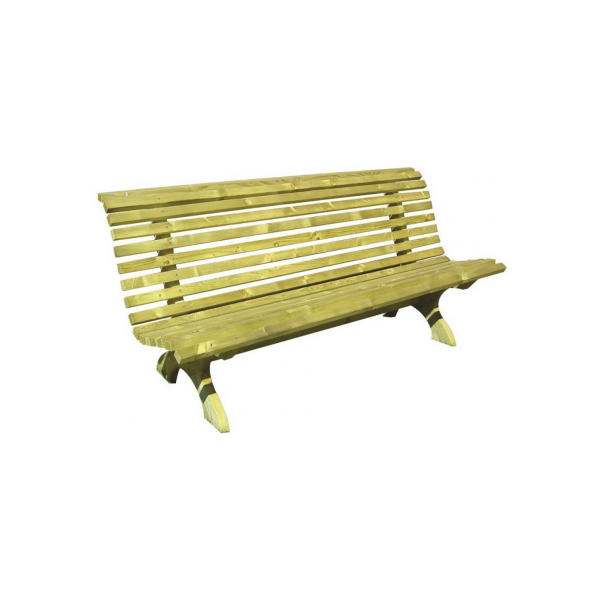 lasa greenpark panchina da giardino in legno di pino 3 posti 180x65x80h cm- green park