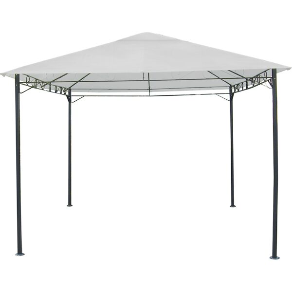 lifeingarden ju-025 gazebo giardino 3x3 mt in ferro copertura top in poliestere colore ecrù - ju-025 echos