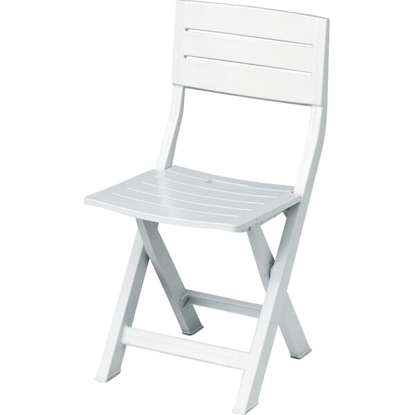 nbrand 801284000427 sedia pieghevole da giardino set 4 pezzi in resina colore bianco - 801284000427