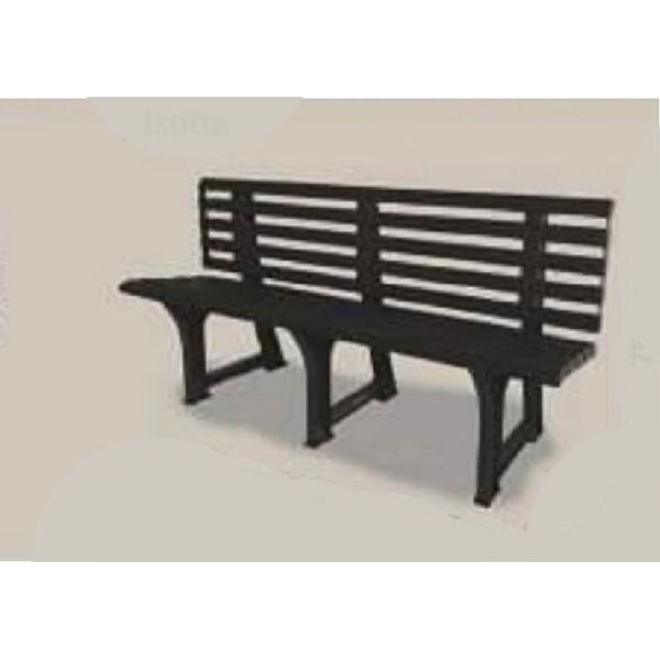 pas isotta antracite panchina da giardino in plastica 148x53x75h cm colore antracite - isotta