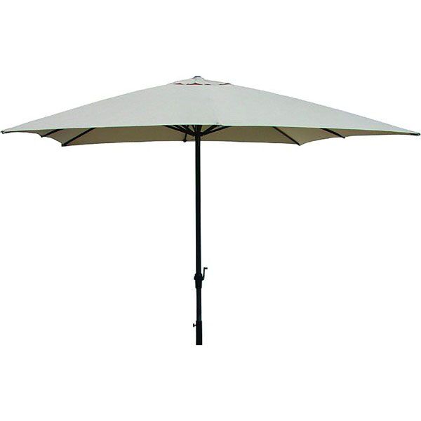 vette 00909 ombrellone da giardino rettangolare 2x3 mt in metallo telo colore beige - 00909