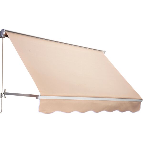 vivagarden 10151 tenda da sole da esterno a bracci avvolgibile 180x70 cm colore beige - 10151