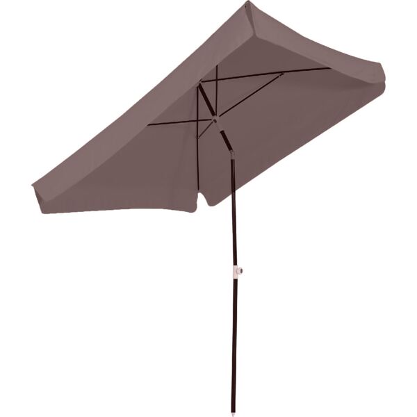 vivagarden 093c1 ombrellone da giardino 2x2 mt in metallo telo in poliestere colore caffè - 093c1