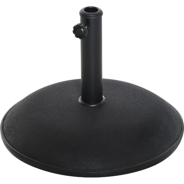 vivagarden 4784 base per ombrellone da giardino in cemento per ombrelloni con palo di Ø 35mm 38mm o 48mm nero Ø 50x37cm - 4784