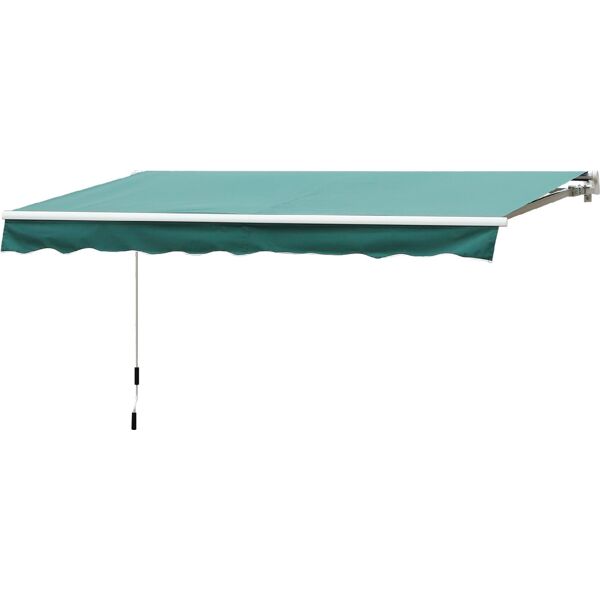 vivagarden 840150gn tenda da sole da esterno a bracci avvolgibile 300x250 cm per porta colore verde scuro - 840150gn