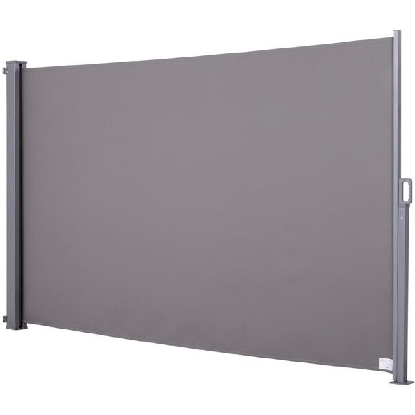 vivagarden 840d10 tenda da sole da esterno laterale frangivista estensibile 0-300x160h cm colore grigio - 840d10