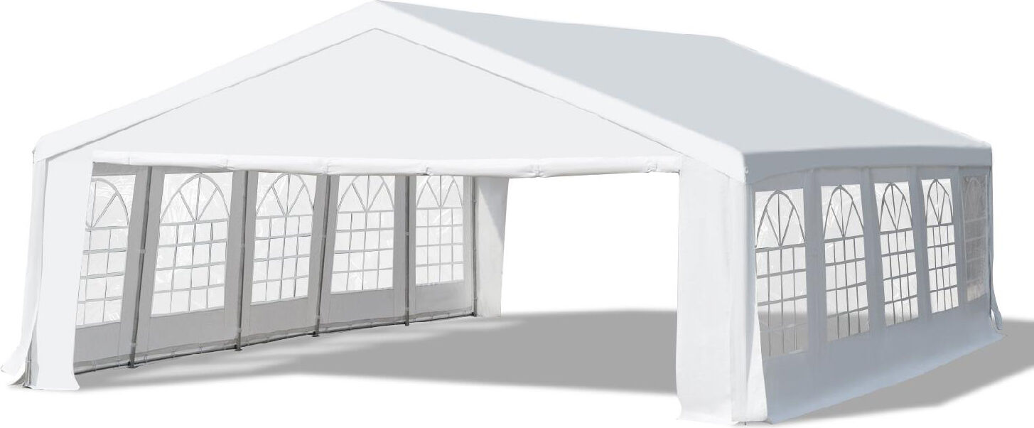 dechome 047w gazebo giardino 10x6 mt in acciaio e poliestere con pareti rimovibili e finestre