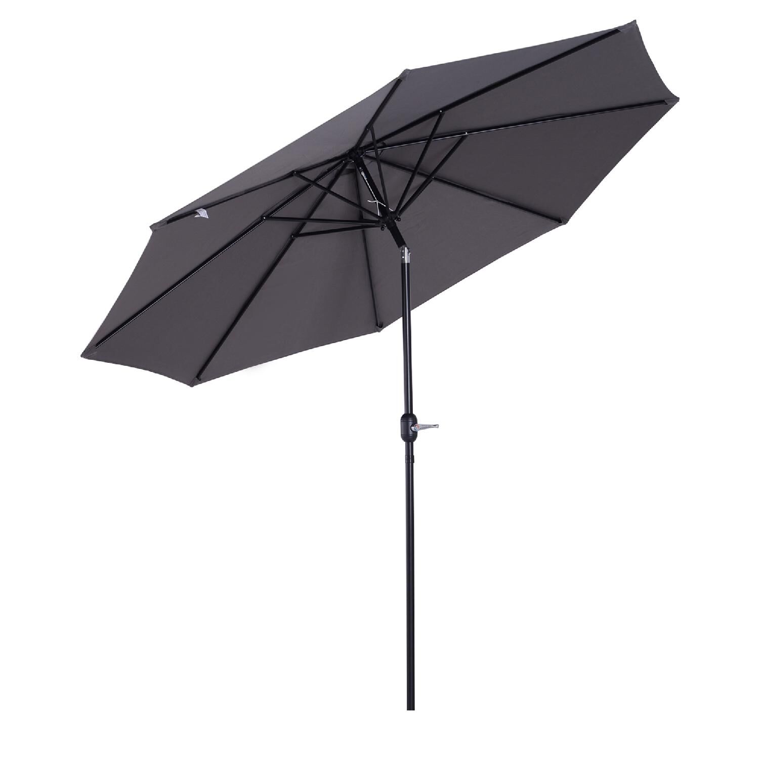 dechome 070cg840 ombrellone da giardino 3x3 mt in metallo telo in poliestere inclinabile colore grigio scuro - 070cg840