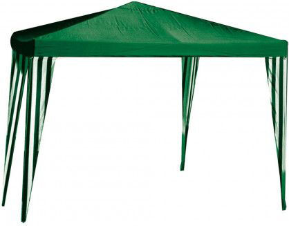 dechome 531404fr gazebo giardino 3x4 mt in mteallo con telo copertura in poliestere colore verde bianco - 531404fr