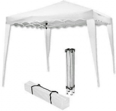 dechome camel32wh gazebo giardino pieghevole 3x2 mt in acciaio con sacca colore bianco