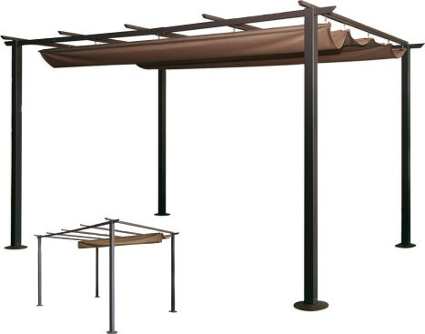 dechome veranda gazebo da giardino 3x3 metri copertura veranda struttura acciaio - veranda