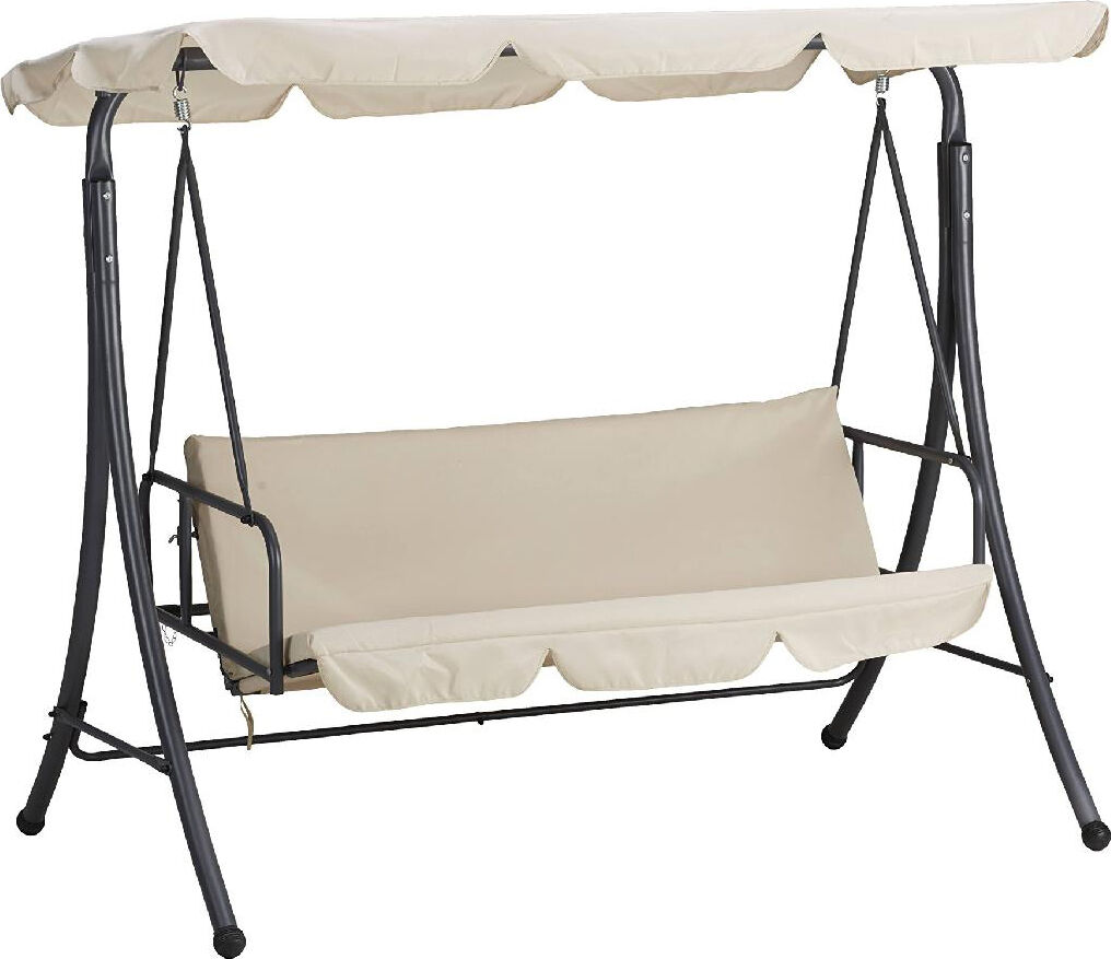 garden friend d1618117 dondolo da giardino inclinabile 190x120x165h cm colore beige - d1618117 bali