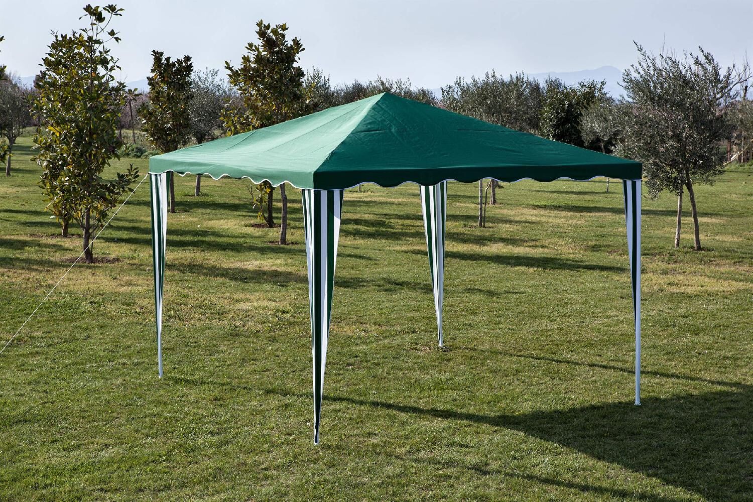 giardini del re gazebo poliestere 2x2 verde gazebo giardino 2x2 mt in acciaio con copertura top in poliestere 160 g/mq colore verde